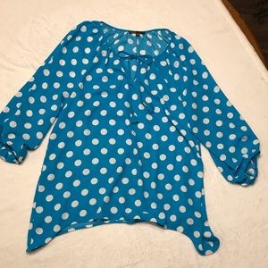 Ladies blue and white top by Chaus